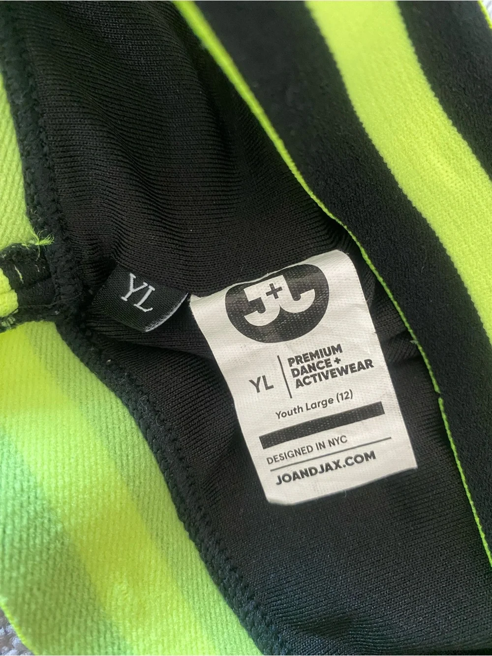 Jo+Jax Black & Neon Yellow Top YL Large